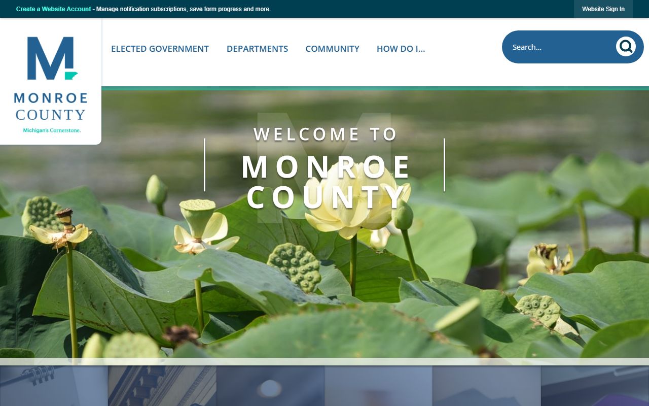 Monroe County official website for traffic ticket records